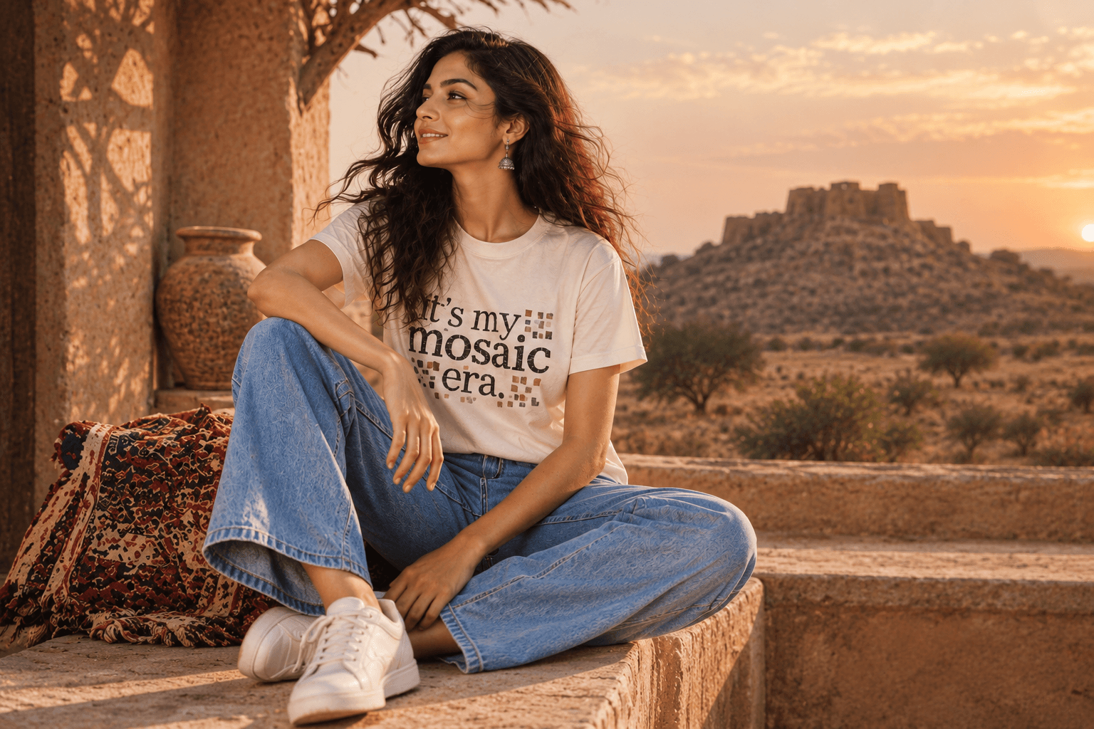Editorial campaign portrait in Thar, Sindh